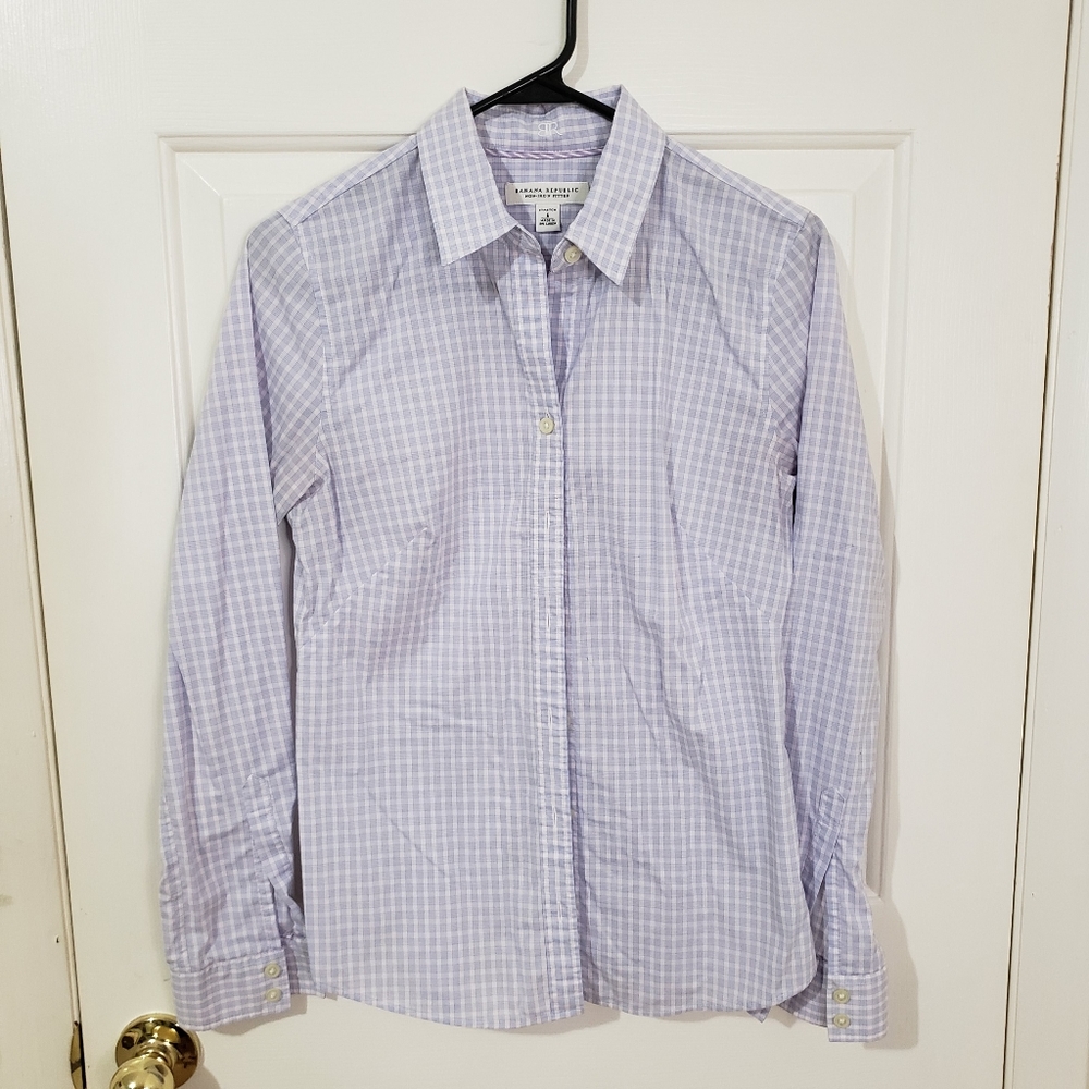 Banana Republic Stretch Button Down Blouse…